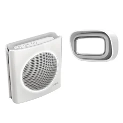 Carillon sans fil à piles personnalisable portée 200m. six sonneries diBi Flash coloris blanc - - 081735-Extel Hot