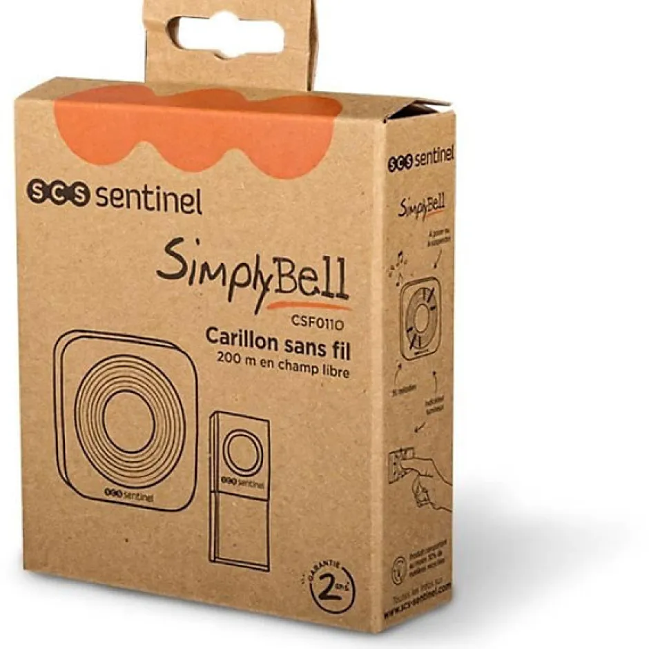Carillon sans fil - - 200 metres - SimplyBell - Blanc^SCS Sentinel Sale