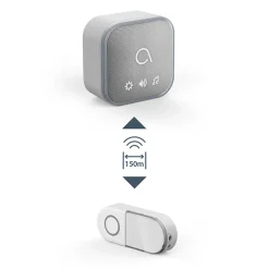 Carillon sans fil flash lumineux et revêtement textile Sona-T - - 102508-Avidsen Hot