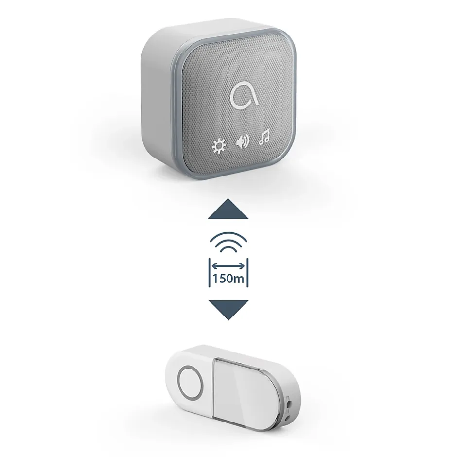 Carillon sans fil flash lumineux et revêtement textile Sona-T - - 102508-Avidsen Hot