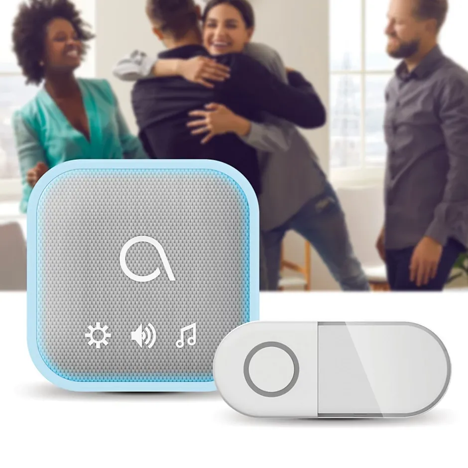 Carillon sans fil flash lumineux et revêtement textile Sona-T - - 102508-Avidsen Hot