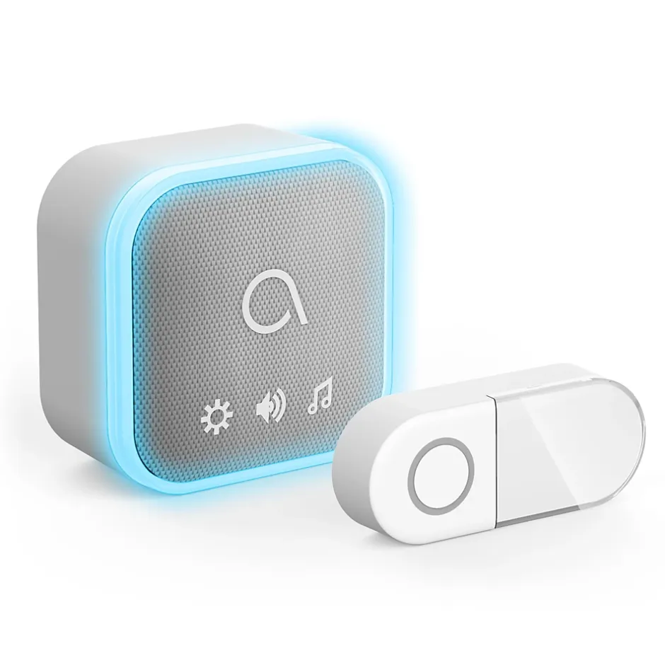 Carillon sans fil flash lumineux et revêtement textile Sona-T - - 102508-Avidsen Hot