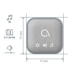 Carillon sans fil flash lumineux et revêtement textile Sona-T - - 102508-Avidsen Hot