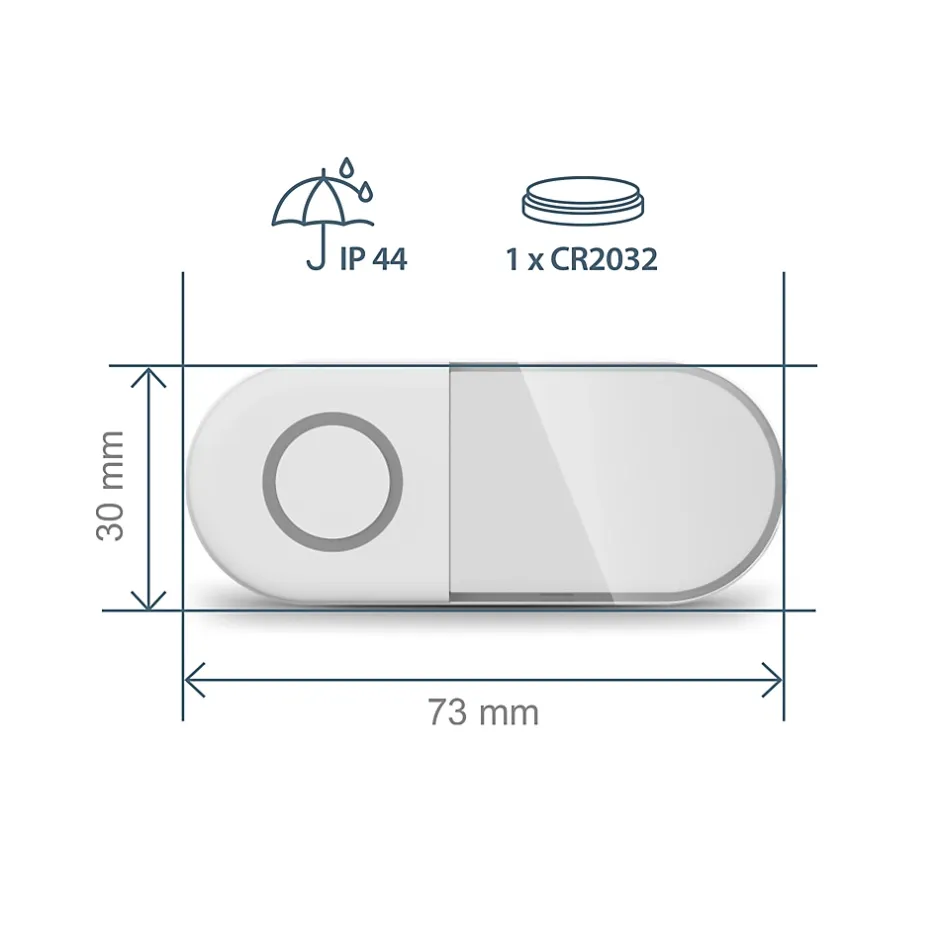 Carillon sans fil flash lumineux et revêtement textile Sona-T - - 102508-Avidsen Hot