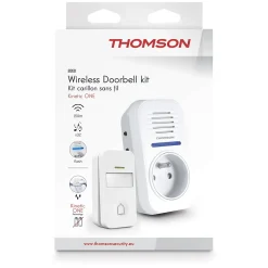 Carillon sans fil sans pile avec prise gigogne portée 150m - - 513131-Thomson Online