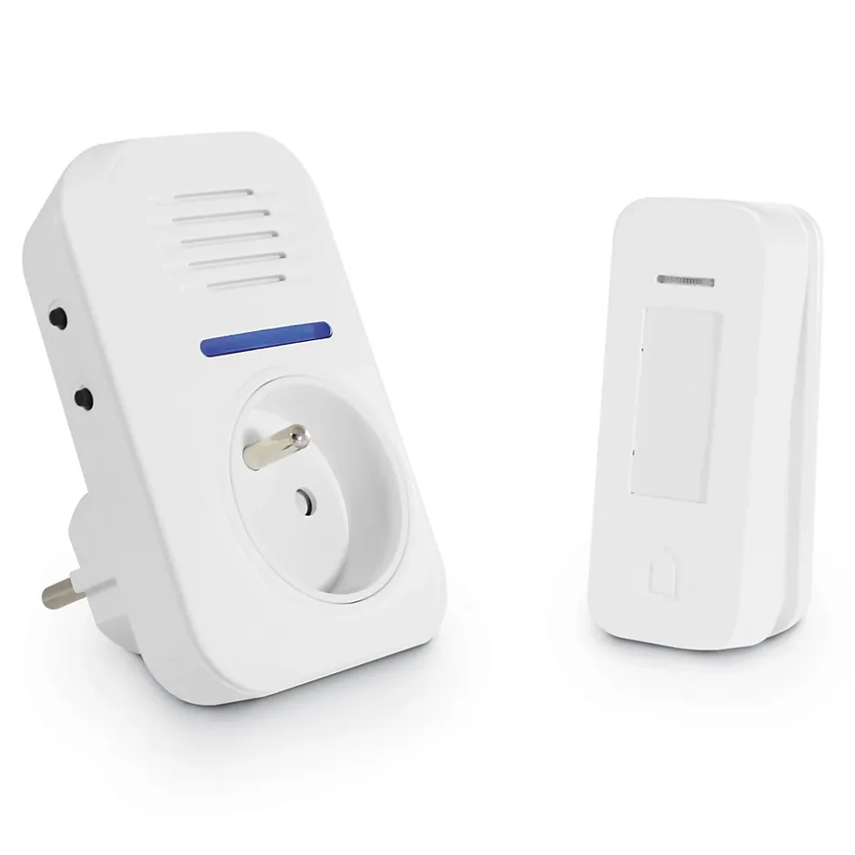 Carillon sans fil sans pile avec prise gigogne portée 150m - - 513131-Thomson Online