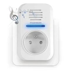 Carillon sans fil sans pile avec prise gigogne portée 150m - - 513131-Thomson Online