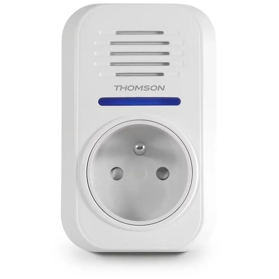 Carillon sans fil sans pile avec prise gigogne portée 150m - - 513131-Thomson Online