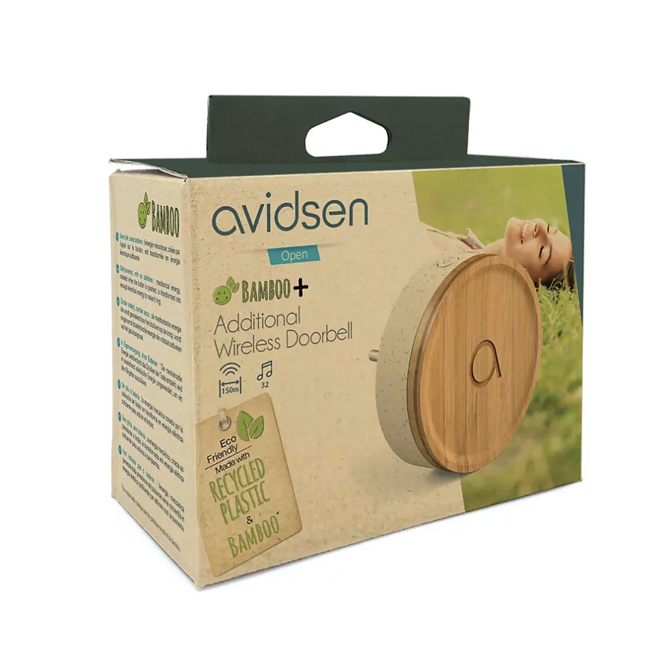 Carillon supplémentaire sans fil sans pile pour le carillon Bamboo - Bamboo Plus - - 102503^Avidsen New