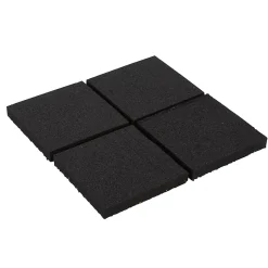 Carré mousse 10 x 10 x 1,5 cm x4, noir^Diall Discount