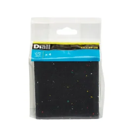 Carré mousse 10 x 10 x 1,5 cm x4, noir^Diall Discount