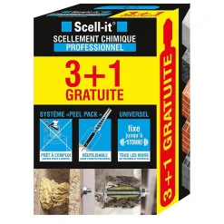 Cartouche de scellement chimique 280ml, lot de 4-Scell-It Outlet