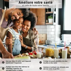 Cartouche filtrante lavable 9''3/4 en polyamide filtre à eau sous évier - 250 µm-Sinea Discount