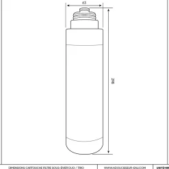 Cartouche Filtre Anti-calcaire Ft85 Pour Filtre Sous évier Duo Ou Trio Uf-Toodo
