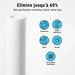 Cartouches anti-sédiments 9' 3/4 lot de 6 filtre à eau sous évier - 50 µm^Sinea New