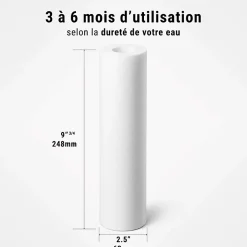 Cartouches anti-sédiments 9' 3/4 lot de 5 filtre à eau sous évier - 20 µm-Sinea Best