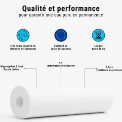 Cartouches anti-sédiments 9' 3/4 lot de 5 filtre à eau sous évier - 20 µm-Sinea Best