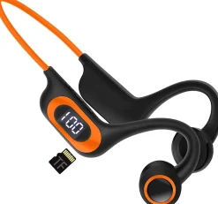 Casque Bluetooth à Conduction osseuse sans Fil avec Microphone orange noir-Vendos85 Outlet