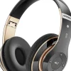 Casque Bluetooth sans Fil 40 Heures avec Microphone HD Intégré or noir^Vendos85 Outlet