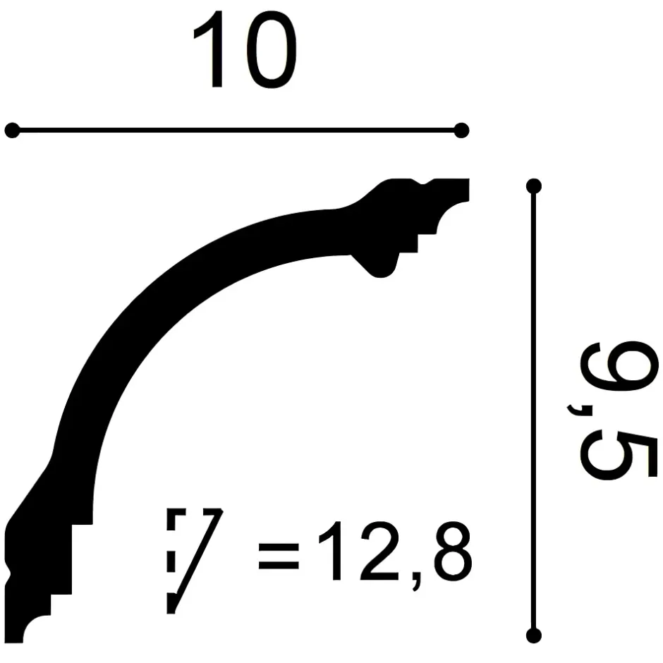 CB512 Corniche plafond - 10x10x200cm (h x p x L) - moulure décorative polystyrène Carton complet^Orac Decor Best