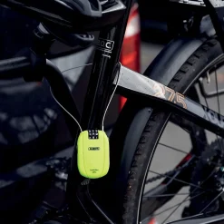 Câble antivol avec combinaison néon jaune 65cm^Abus