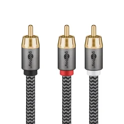 Câble audio 1 RCA mâle - 2 RCA mâles 2 m-Goobay Best