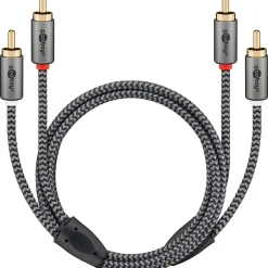 Câble audio 2 RCA mâles gold 3 mètres^Goobay Online