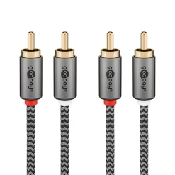 Câble audio 2 RCA mâles gold 3 mètres^Goobay Online