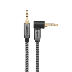 Câble audio Jack 3.5 coudé 90 or 3 m^Goobay Sale