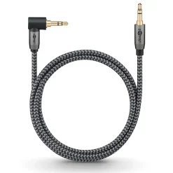 Câble audio jack 3.5 coudé gold 5 mètres-Goobay Sale