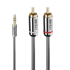 Câble audio Jack 3.5mm - 2x RCA 1 mètre^Lindy Online