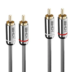 Câble audio 2x RCA Cromo Line 3m^Lindy Discount