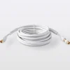 Câble coaxial Mâle / Femelle + adaptateur Mâle / Mâle blanc Or, 5 m^Blyss Discount