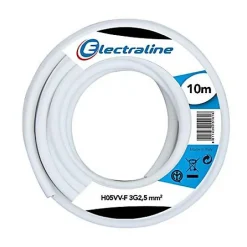 Câble domestique H05VV-F blanc 2,5mm² 10m - ELECTRALINE - 20607085J-Notre Selection Outlet