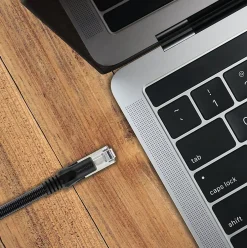 Câble Ethernet RJ45 CAT 8 mâle/mâle tressé - S/FTP 5 m - 395631-Metronic