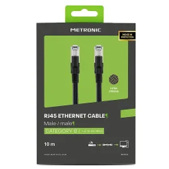 Câble Ethernet RJ45 CAT 8 mâle/mâle tressé - S/FTP 10 m - 395631^Metronic Hot
