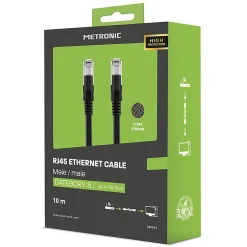 Câble Ethernet RJ45 CAT 8 mâle/mâle tressé - S/FTP 10 m - 395631^Metronic Hot