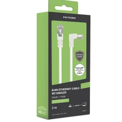 Câble Ethernet RJ45 CAT 6a mâle/mâle coudé - FTP 3 m - 395527-Metronic Best
