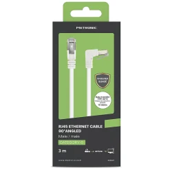 Câble Ethernet RJ45 CAT 6a mâle/mâle coudé - FTP 3 m - 395527-Metronic Best