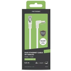 Câble Ethernet RJ45 CAT 6a mâle/mâle coudé - FTP 0,5 m - 395525-Metronic Outlet