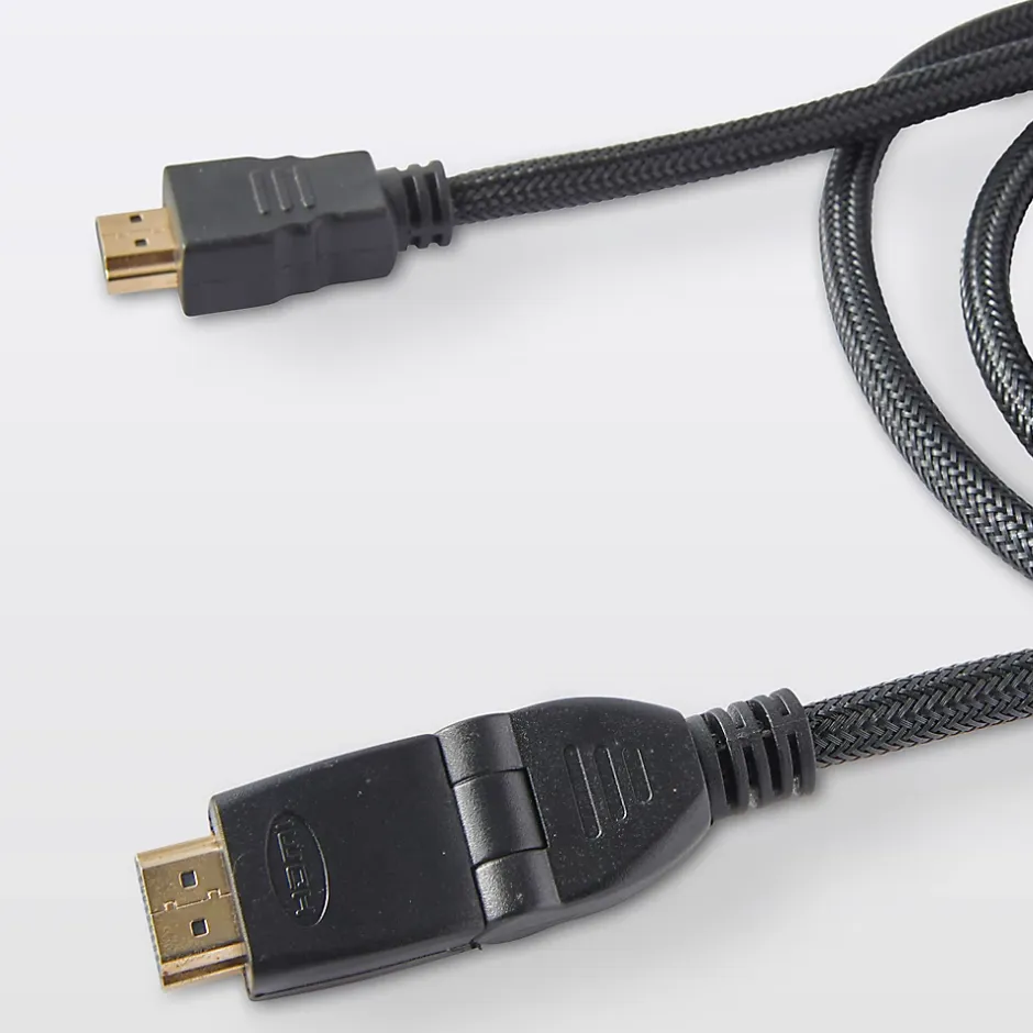 Câble HDMI Mâle / Mâle coudé 4K noir Or, 1.5 m-Blyss Online