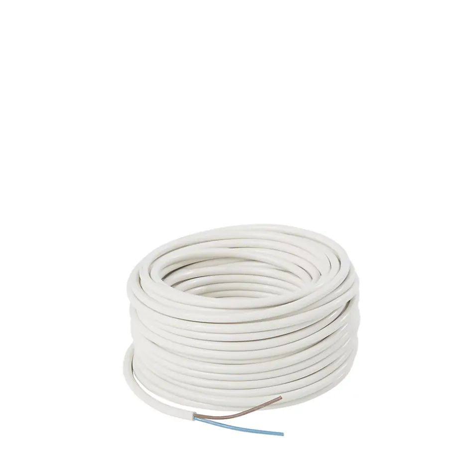 Câble électrique flexible H05VVF 2x1,5 mm² Blanc - 25 m-Nexans Outlet
