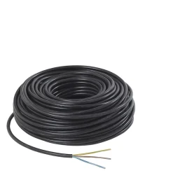 Câble électrique flexible H05VVF 3x1,5 mm² Noir - 50 m-Nexans New