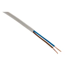 Câble électrique H03VVH2F 2x0,75mm² blanc 10m^Zenitech Discount