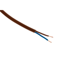 Câble électrique H03VVH2F 2x0,75mm² 10m marron-Zenitech