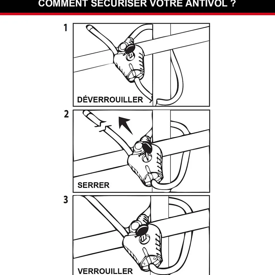 Câble python ajustable brico^Master Lock Best