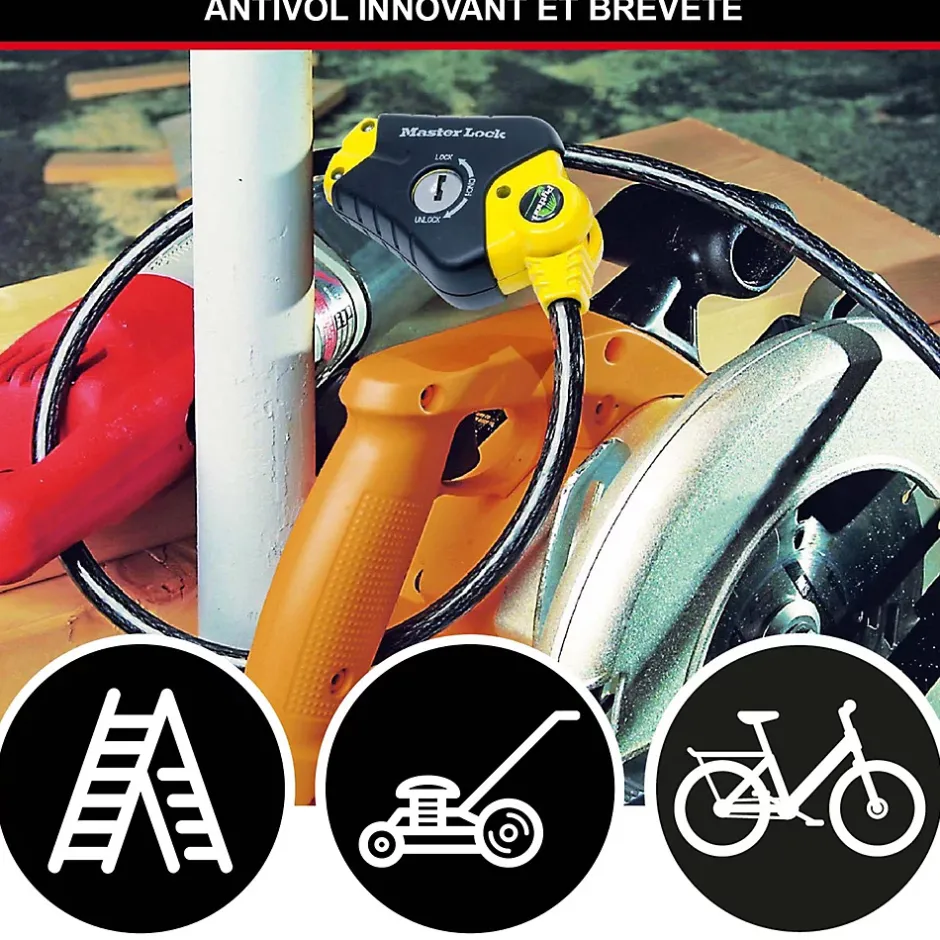 Câble python ajustable brico^Master Lock Best