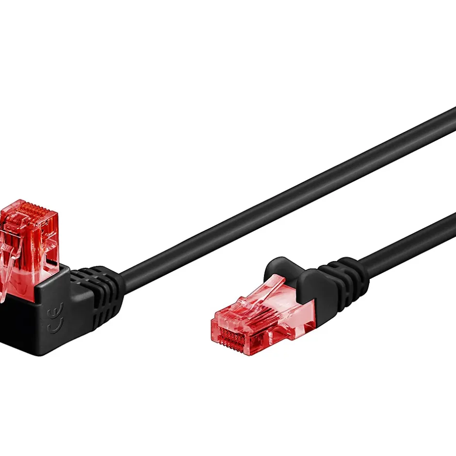 Câble RJ45 Cat6 coudé non blindé 25cm-Goobay Sale