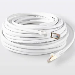 Câble RJ45 Mâle / Mâle blanc Or, 20 m^Blyss Discount