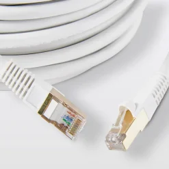 Câble RJ45 Mâle / Mâle blanc Or, 20 m^Blyss Discount